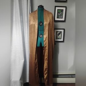 Josie Oversized Bronze Paisley Print Duster Robe Sz Large